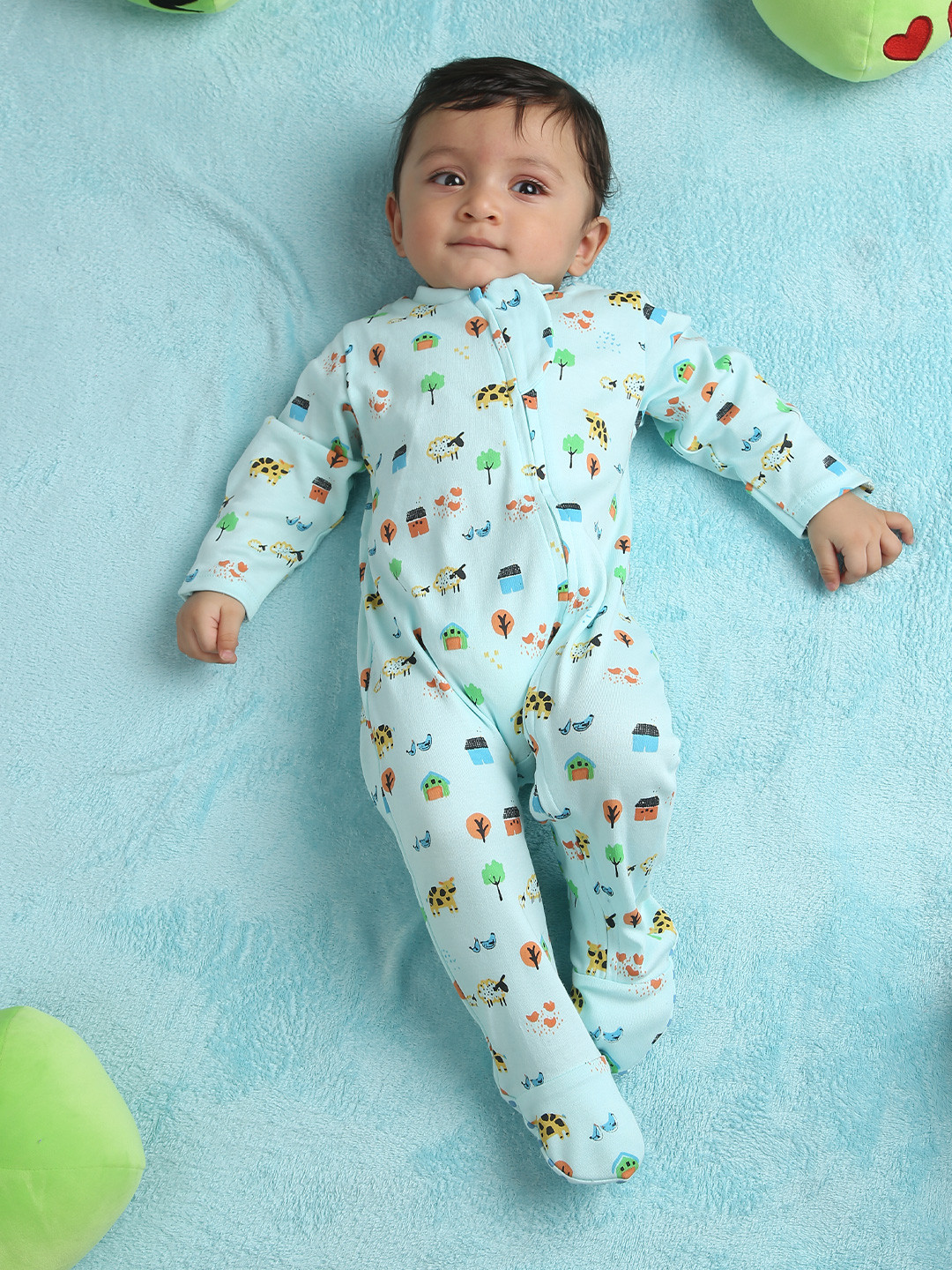 Bontots Infant Boys Organic Cotton Sleepsuit