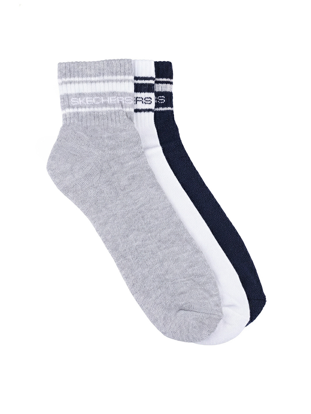 Skechers Men Pack Of 3 SOLID HALF TERRY ANK