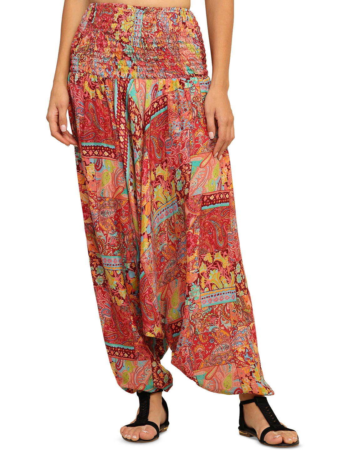 GALE GIRLS Women Boho Printed Straight Fit Stretchable Harem Pants