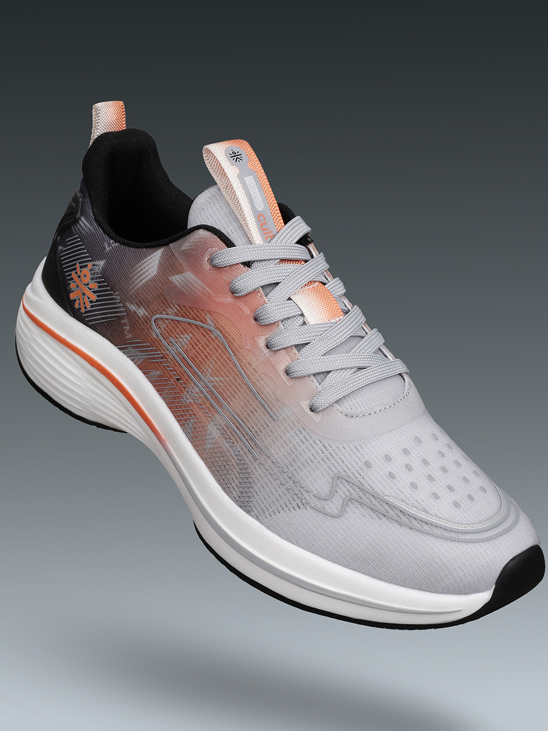 CULT Men's Xypher Running Shoes - D.Grey/Orange