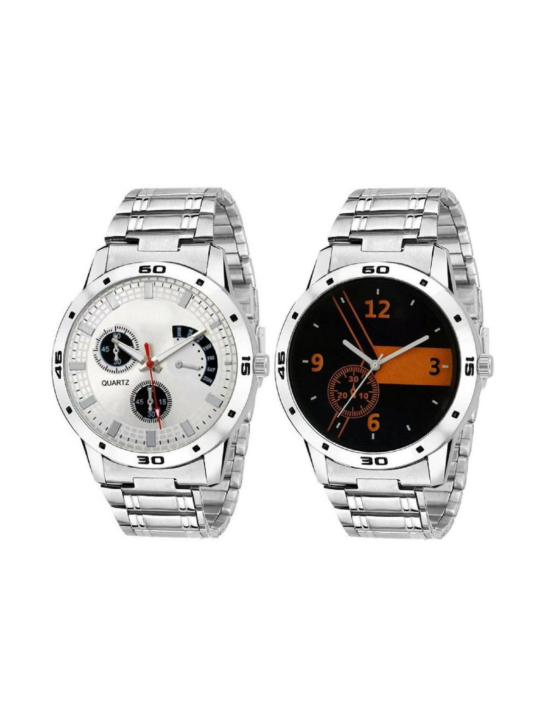 Miss Perfect Unisex Dial & Stainless Steel Bracelet Style Straps Analogue Watch D795