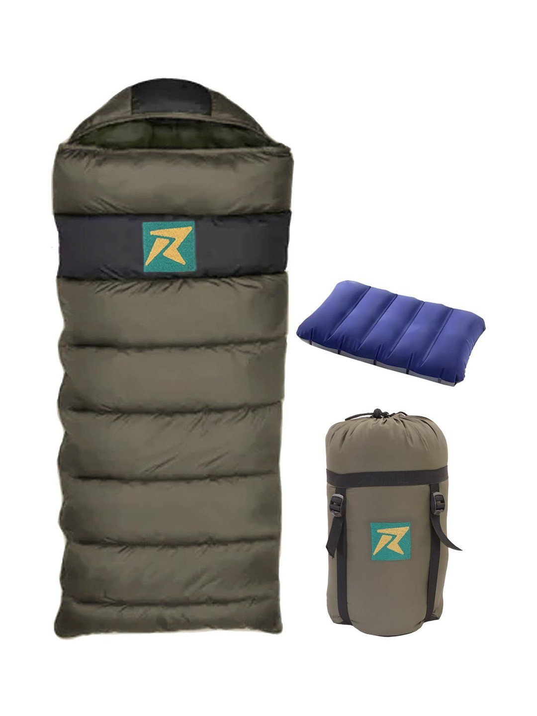Rocksport Karakoram Green & Black Self-Designed Wrap-Roll Warm & Cozy Sleeping Bag