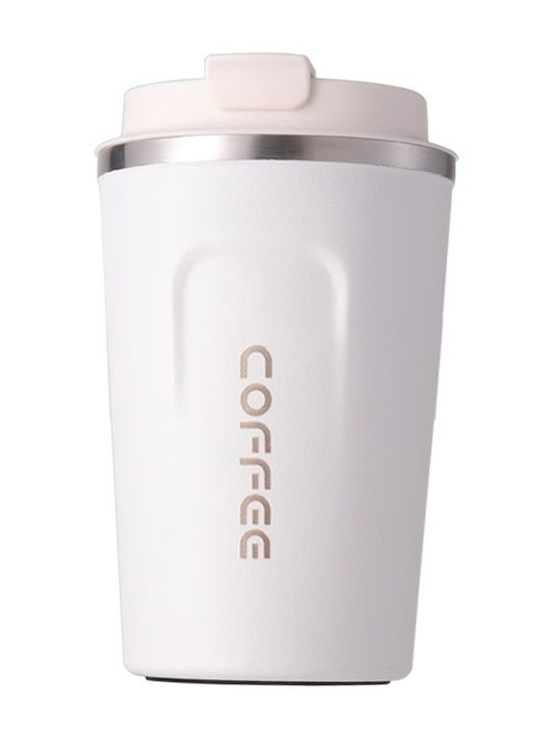 Style Homez White Stainless Steel Double Wall  Jar with Lid - 380 ml