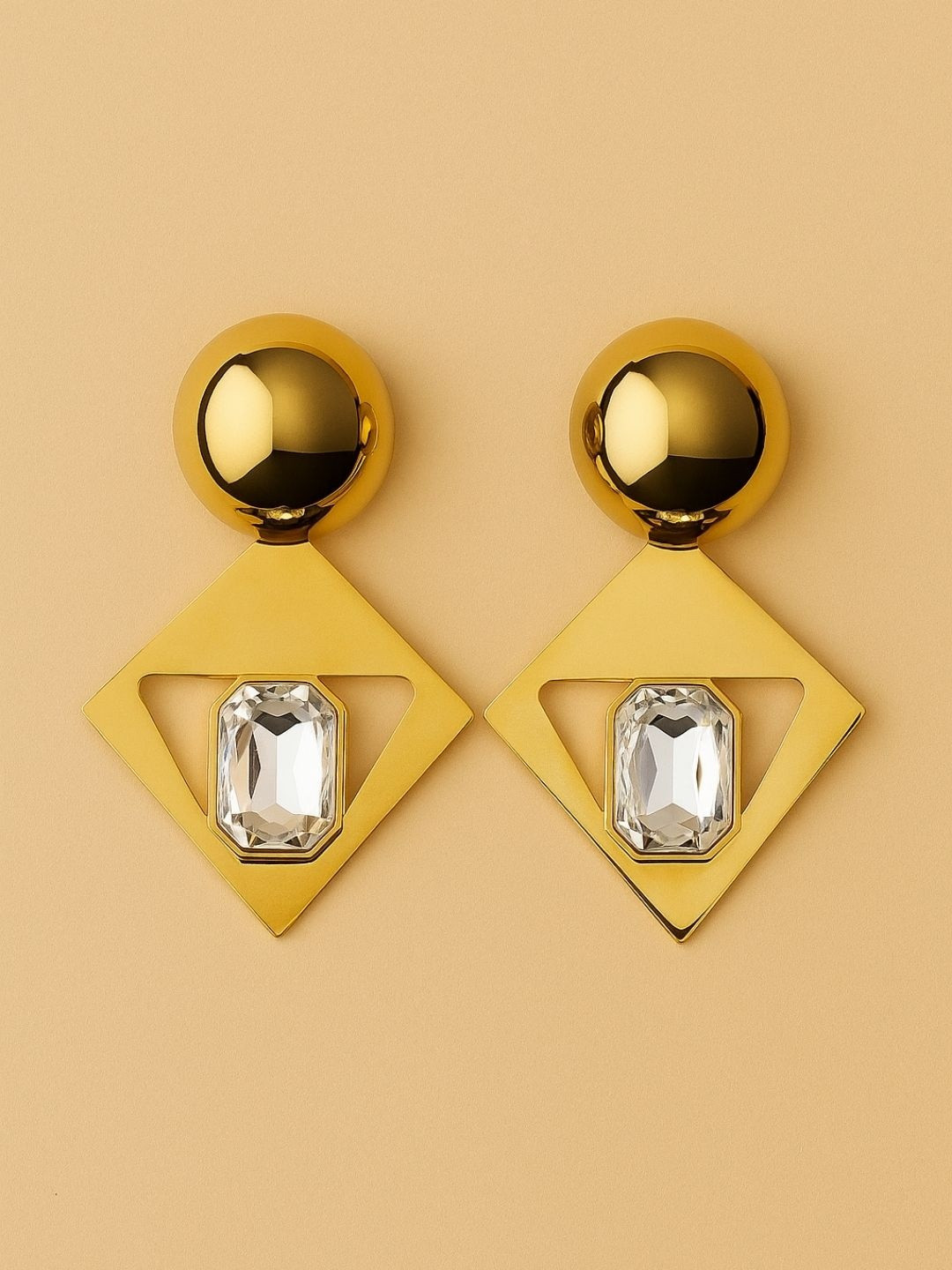 The Jewellery Tale Geometric Drop Earrings