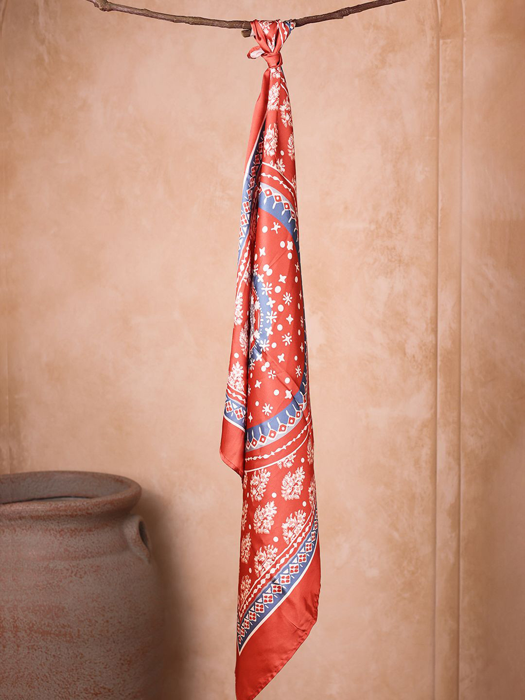 ToniQ Women Satin Geometric Printed Bandana