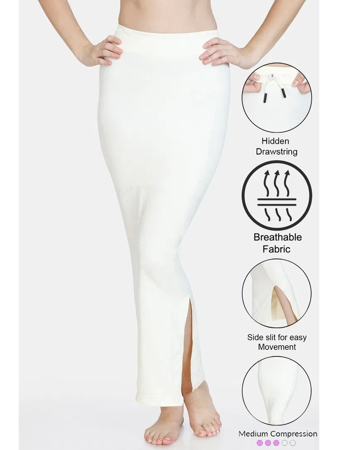 Zivame Women Seamless Mermaid Saree Shapewear With Removable Drawcord