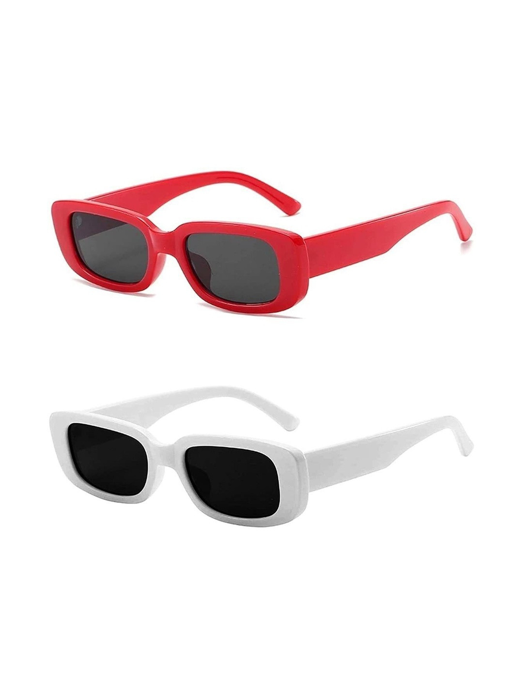 Being Better Set Of 2 Unisex Rectangle Sunglasses With UV Protected Lens SGLGNDA52HHAPZZE