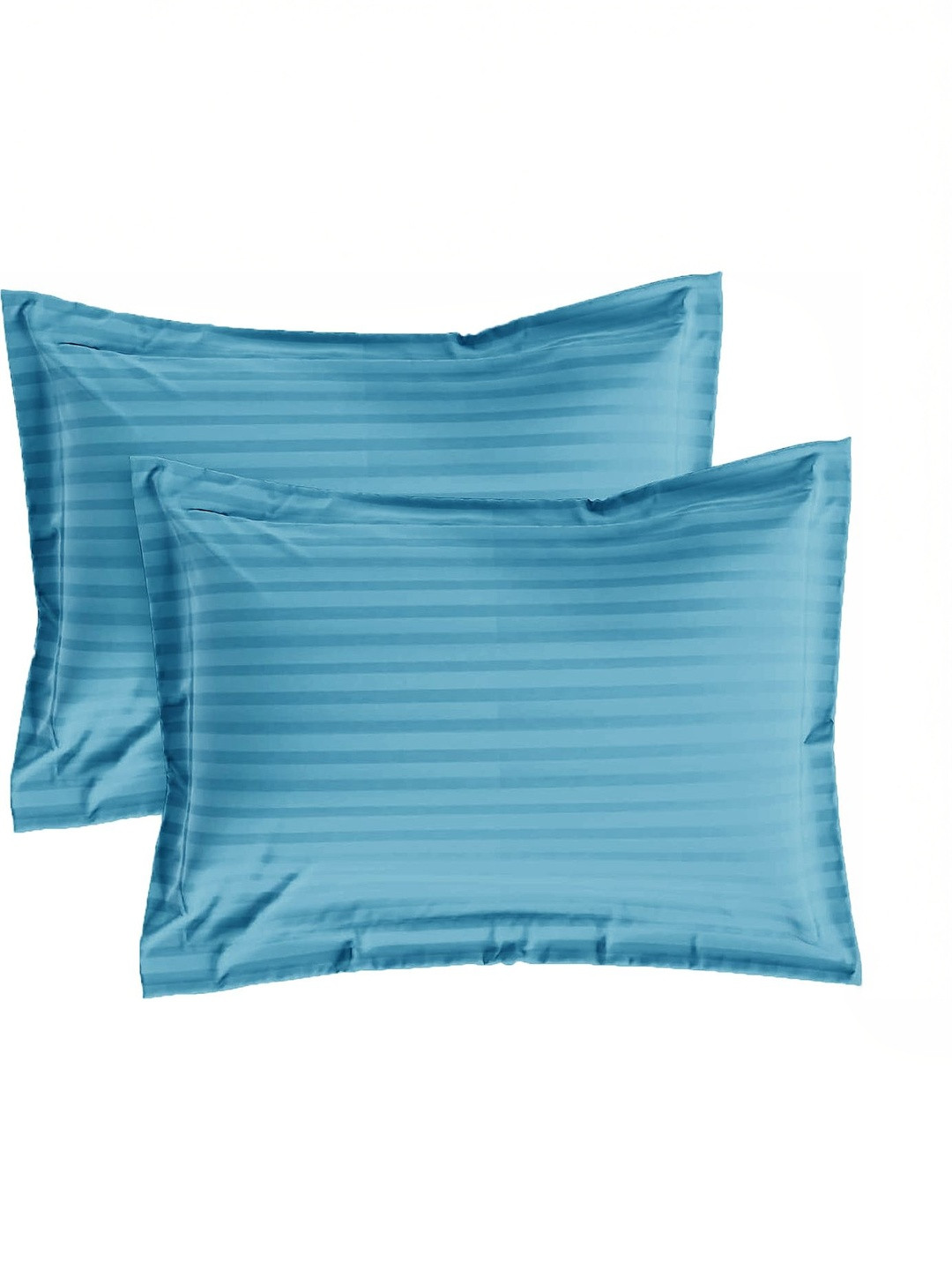 Sleeping Owls Pack of 2 Striped Pure Cotton Rectangle Pillow Covers
