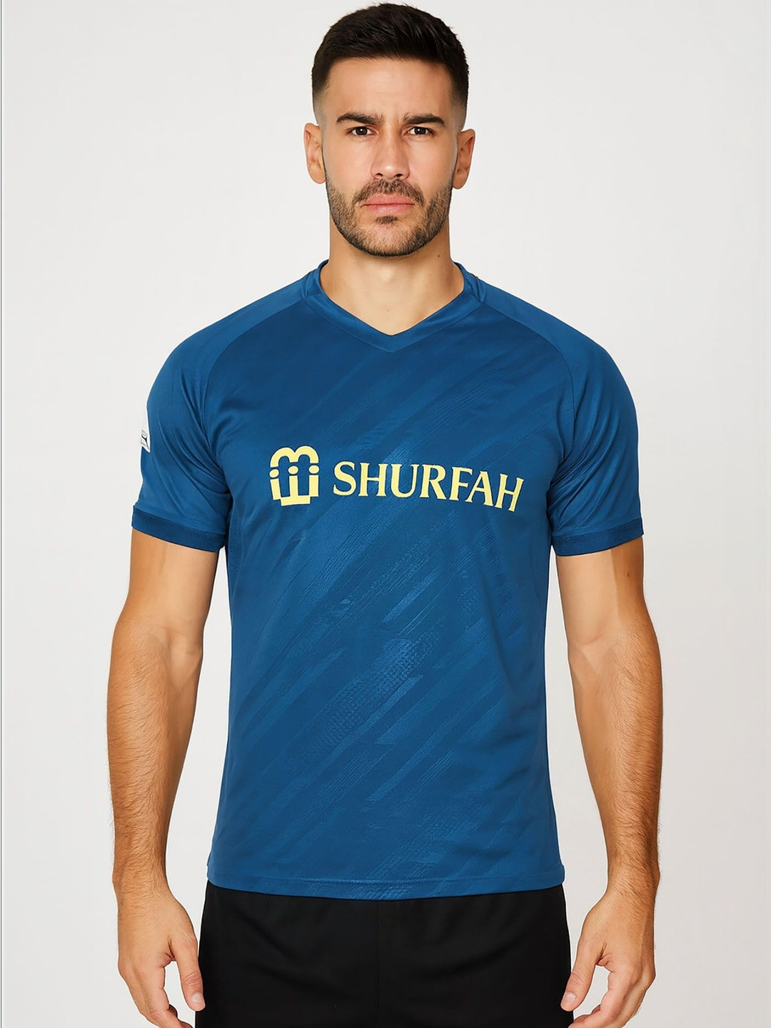 dostitch Men Brand Logo Cristiano Ronaldo V-Neck Dri-FIT T-shirt