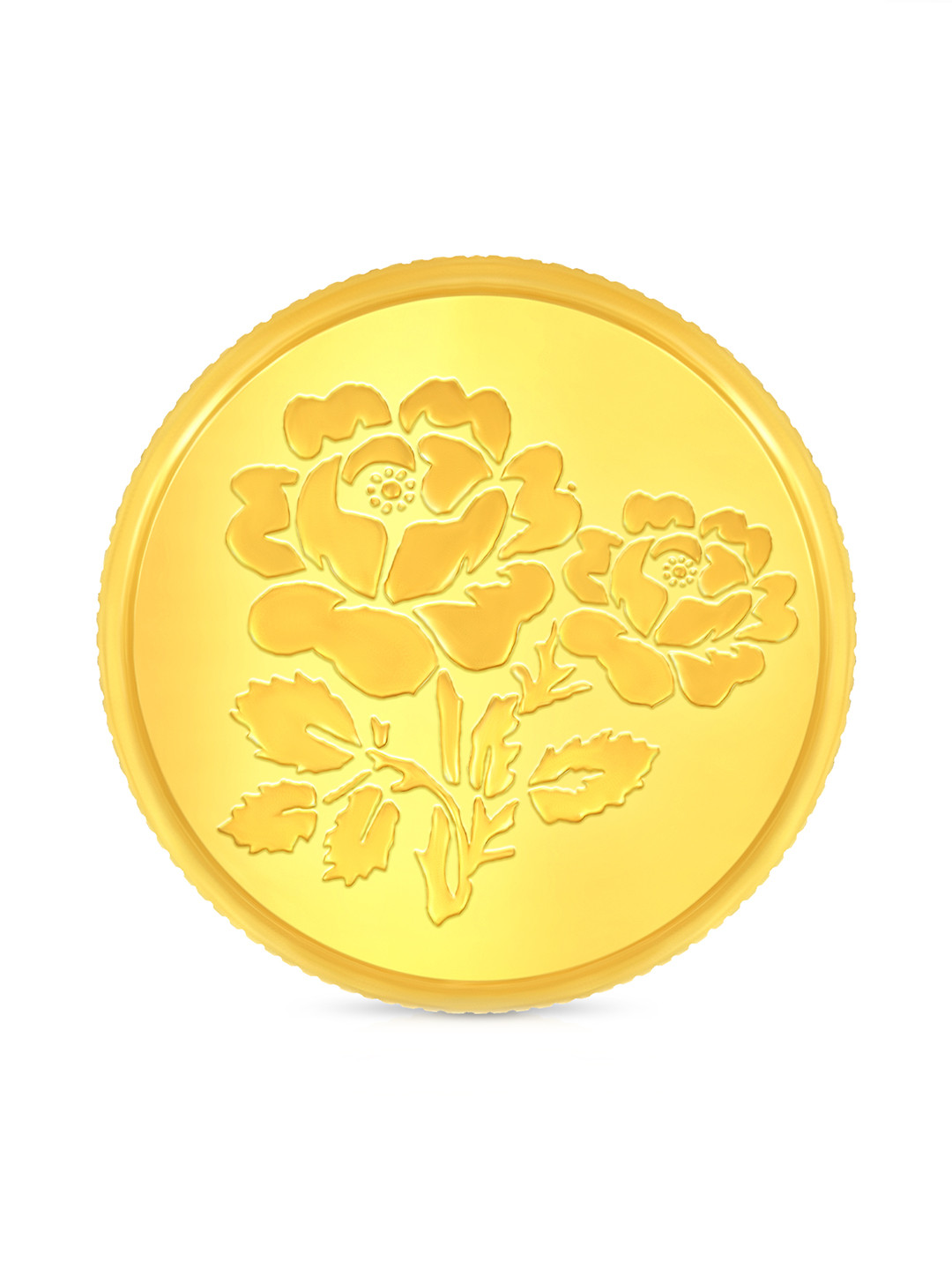 BHIMA 24KT Flower Gold Coin-2gm