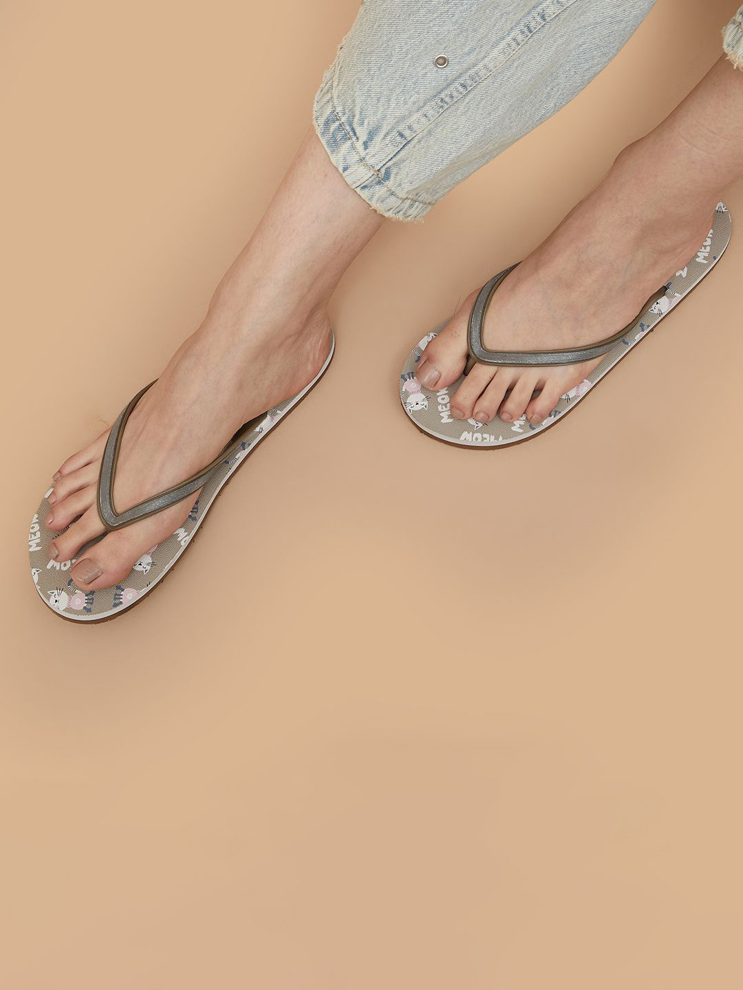 Ginger by Lifestyle Women Brown Printed EVA Flip-Flops