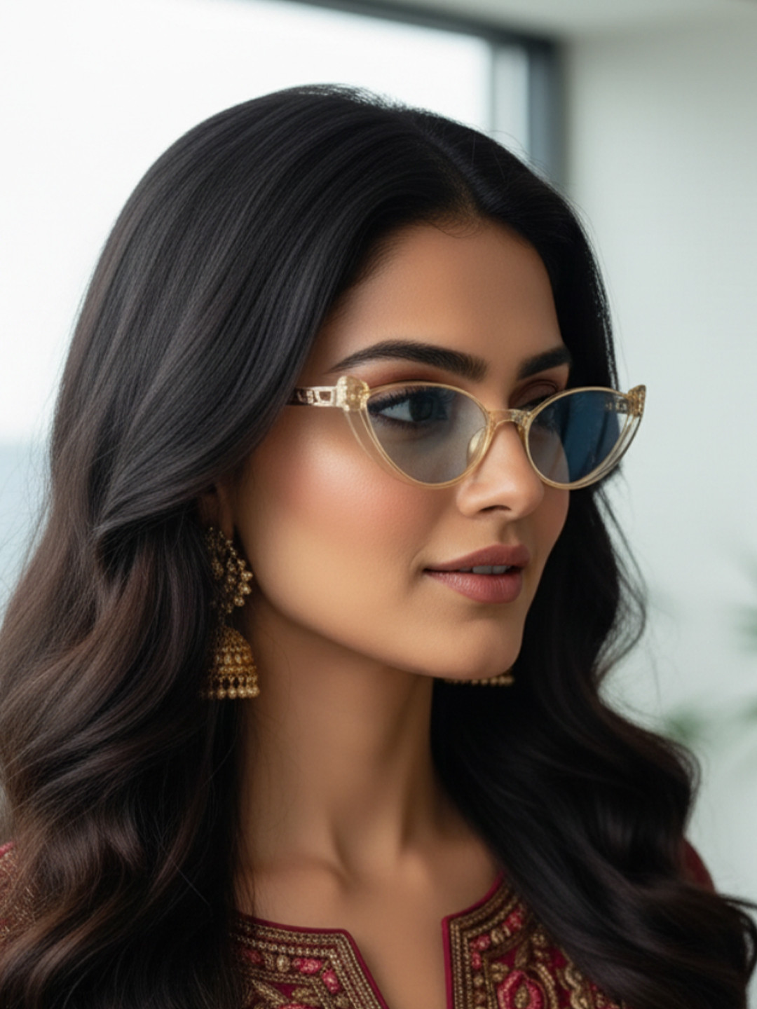 First Lens Unisex Cat Eye Eclipse Sunglasses FLSz105z030