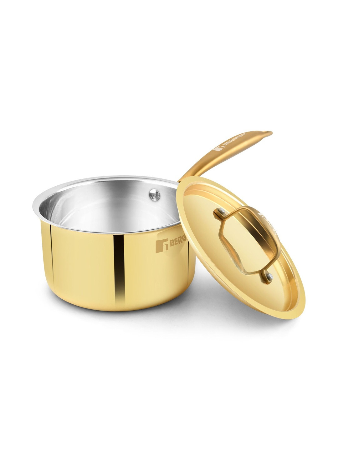 BERGNER Peetlam Gold-Toned & Silver-Toned Easy To Clean Frying Pan 1.6 L