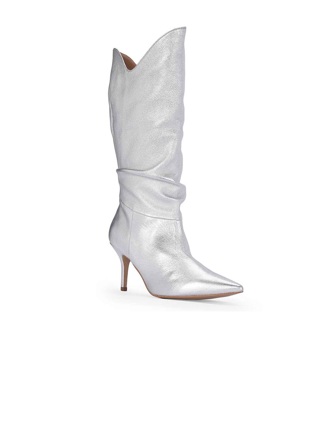 Saint G Women Leather Calf Length Slouchy Boots