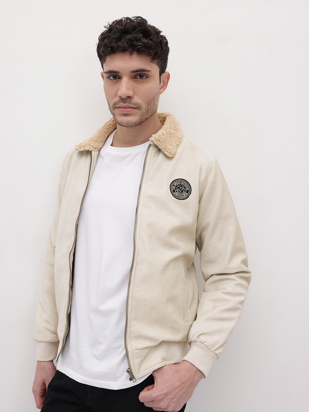 The Roadster Life Co. Padded Jacket with Sherpa Trim