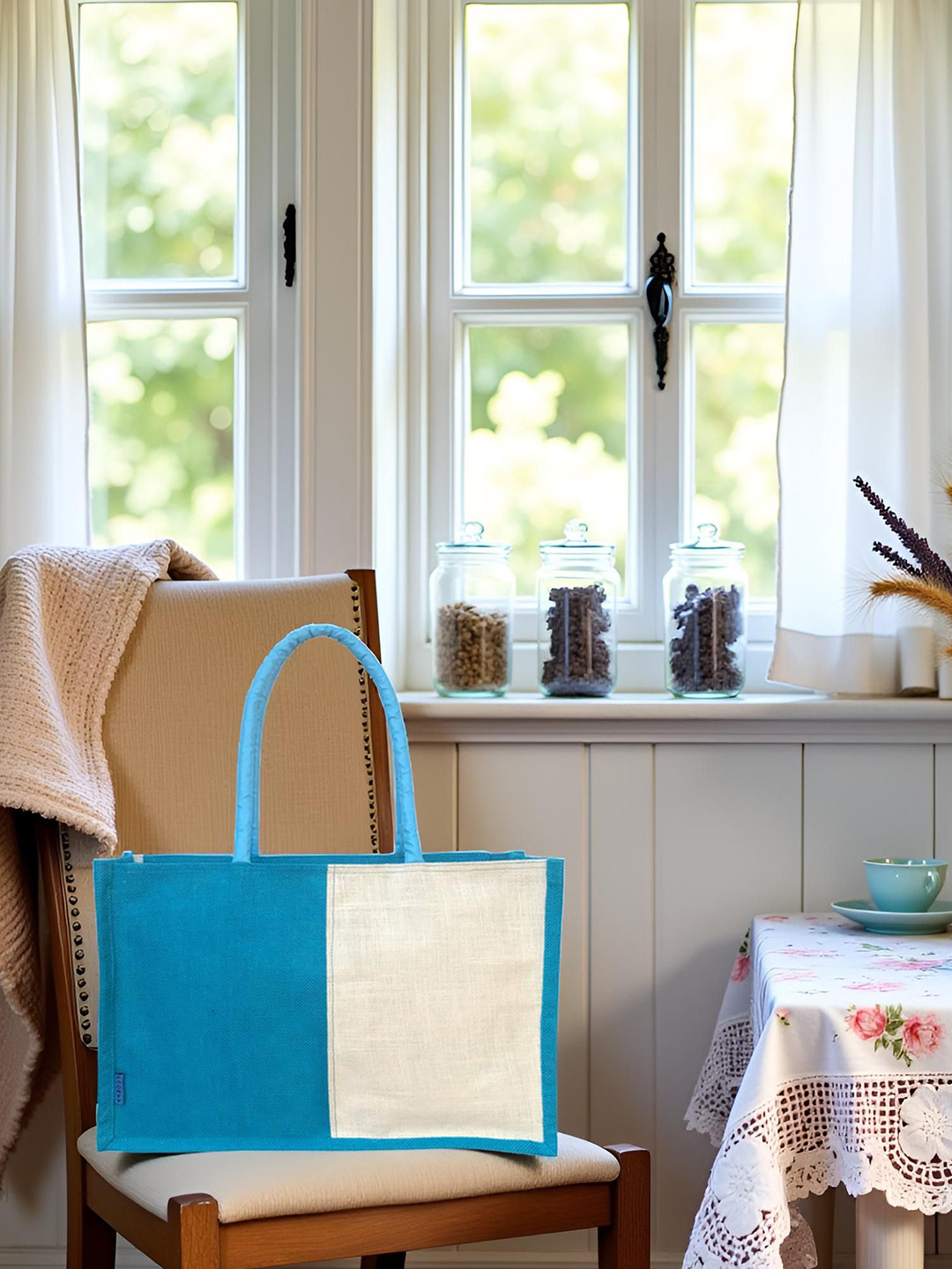 FOONTY Colourblocked Shopper Tote Bag