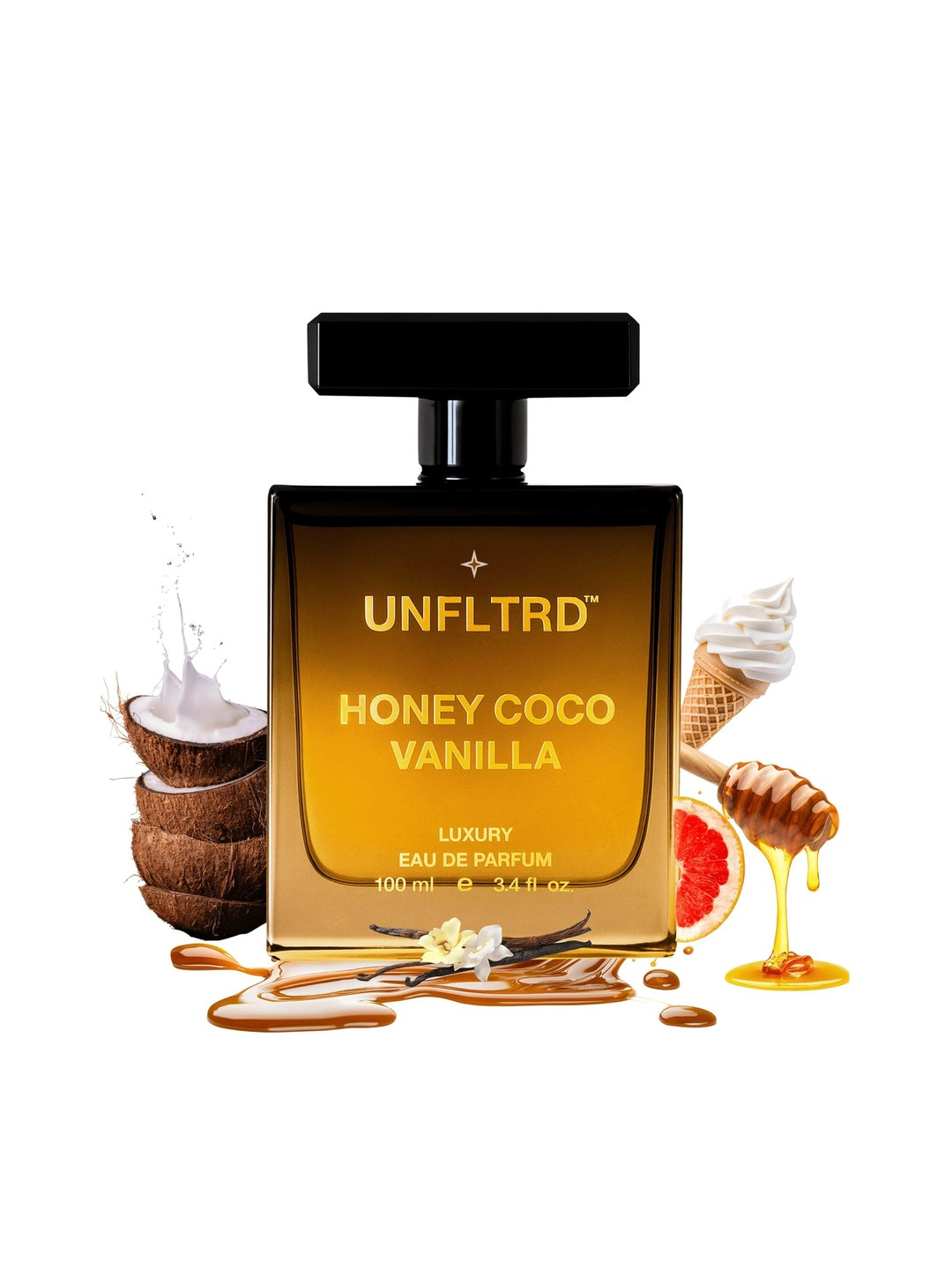 UNFLTRD Honey Coco Vanilla Long Lasting Eau De Parfum- 100 ml