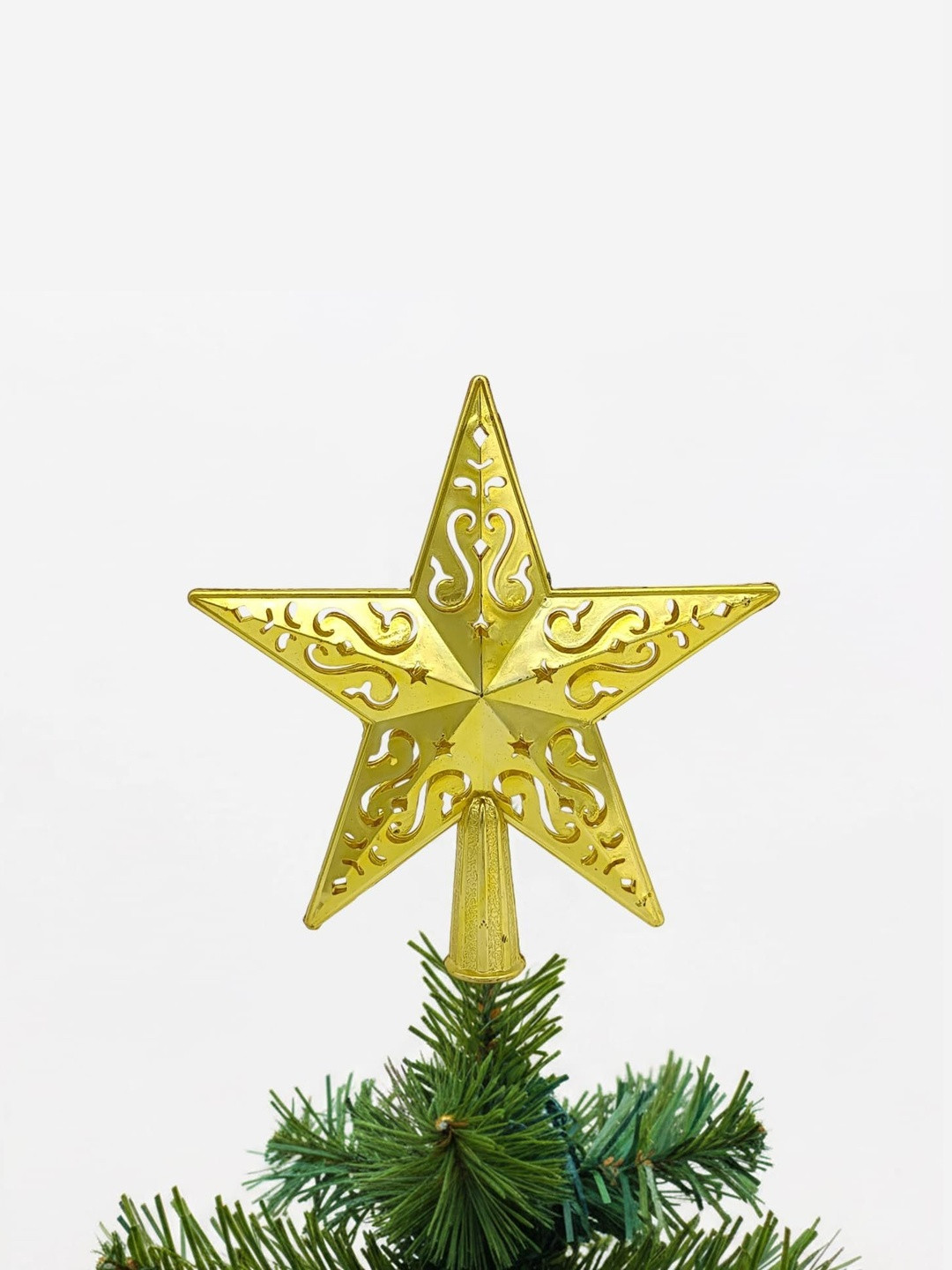 Ascension Yellow Textured Star Christmas Tree Decor