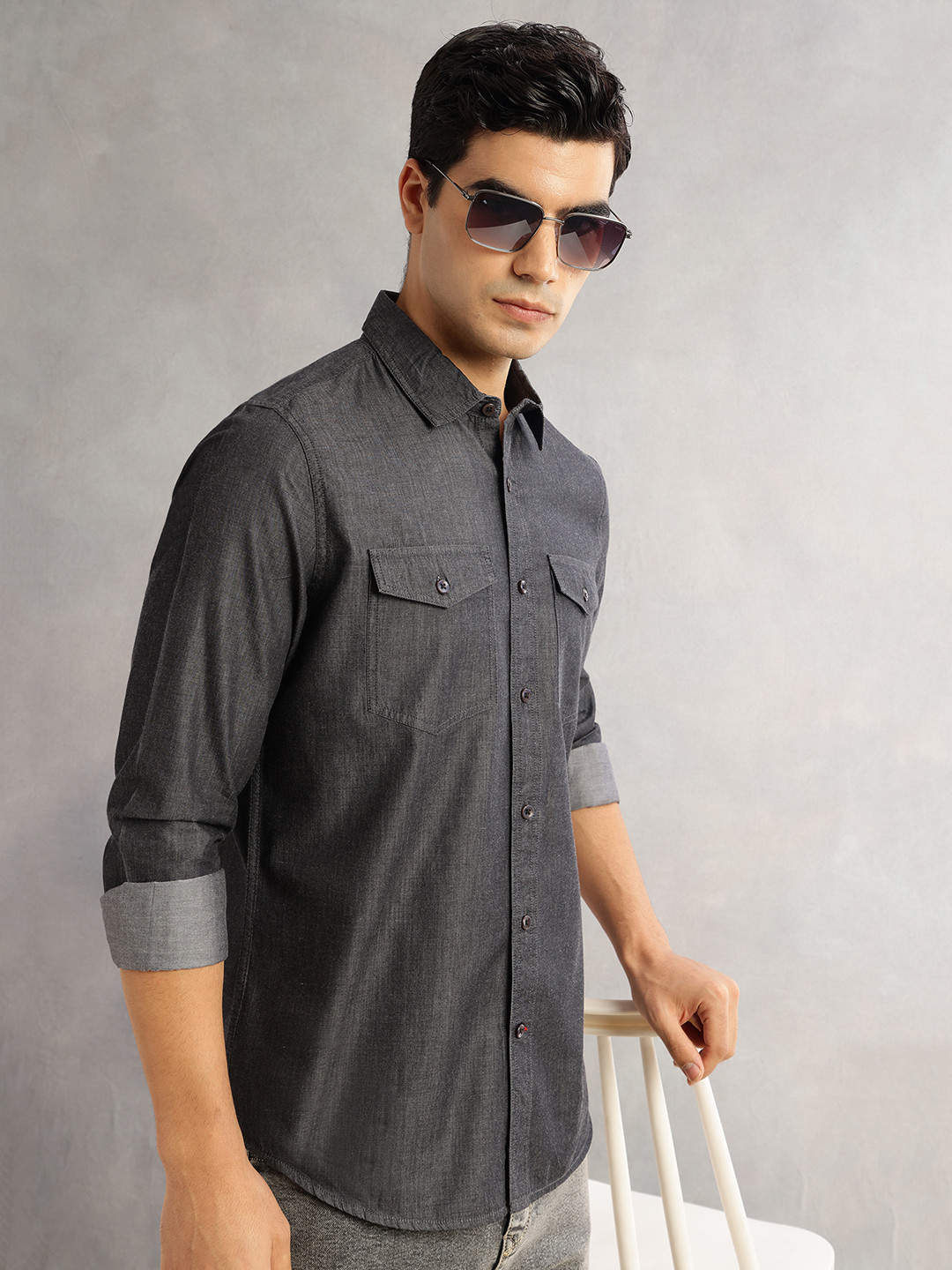 Thomas Scott Men Premium Slim Fit Casual Shirt