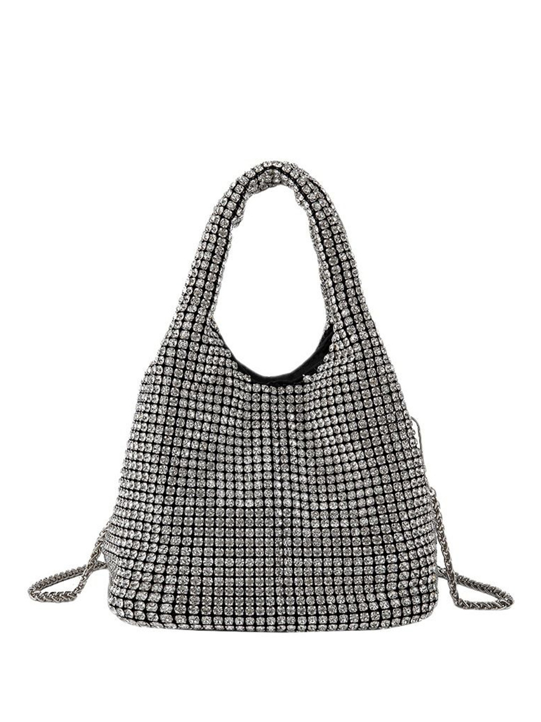 bebe Detachable Sling Strap Embellished Two Handles Miniature Handheld Bag