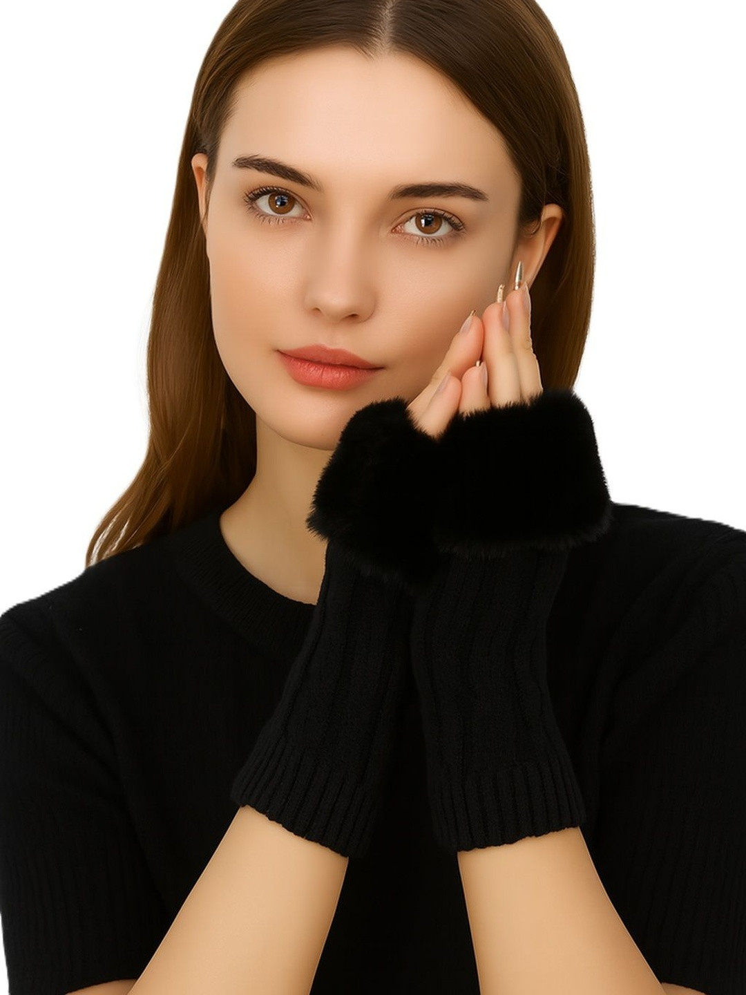 Alexvyan Women Patterned Fngerless Gloves