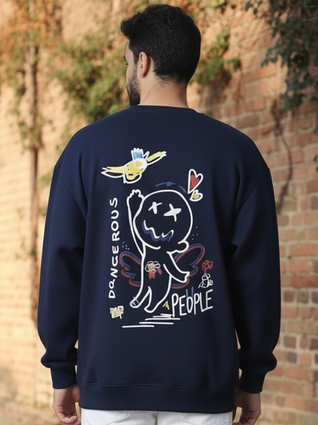STARFOX Men Printed Round Neck Full Sleeve Sweatshirt