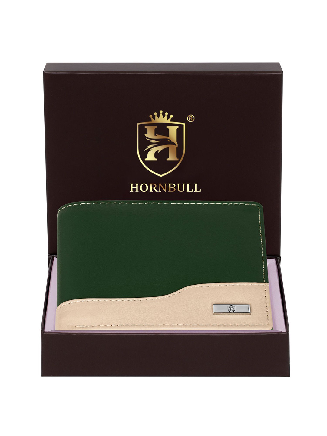 Hornbull Men Leather Two Fold Wallet