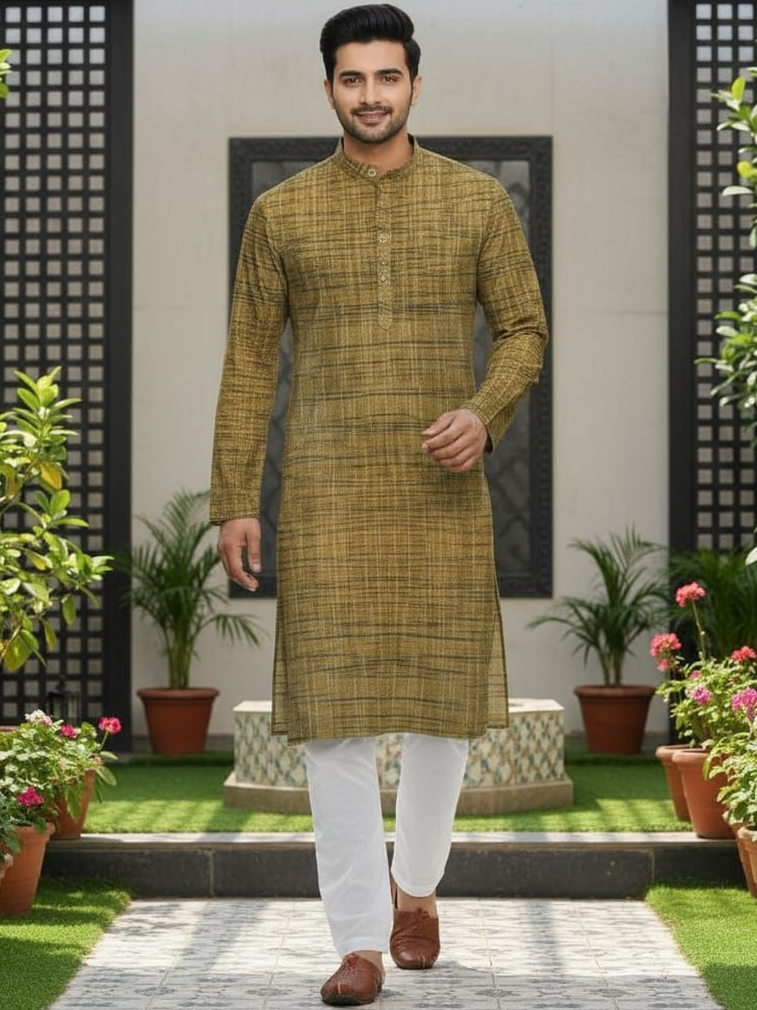 GRT Men Regular Kurta with Trousers