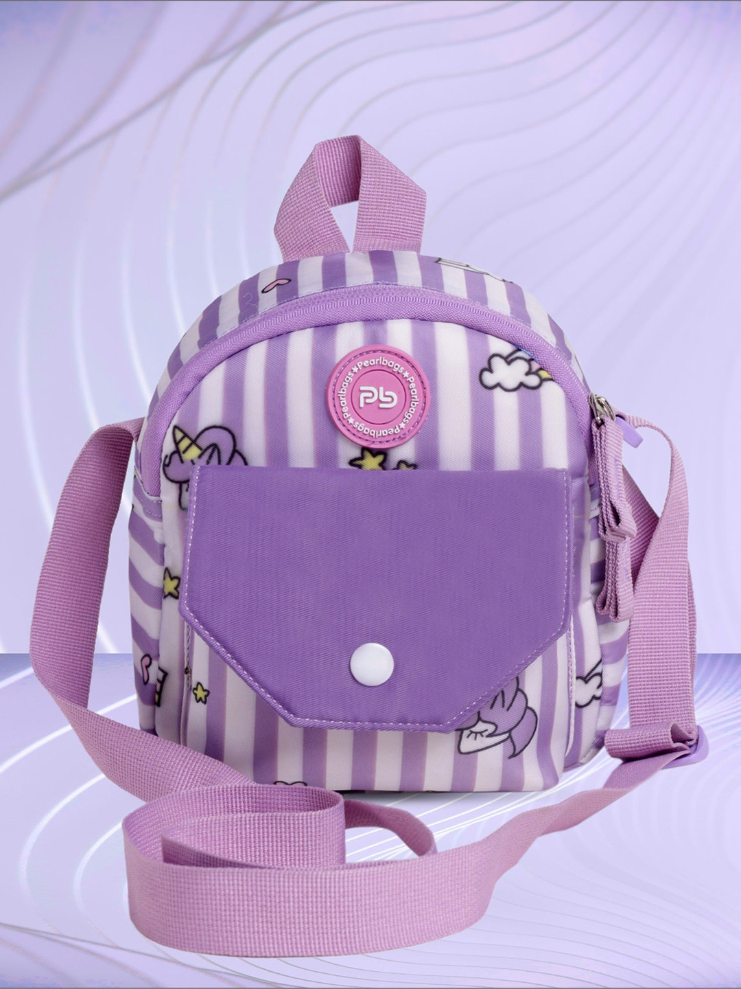 PB Pearlbags Printed Sling Bag with Cut Work