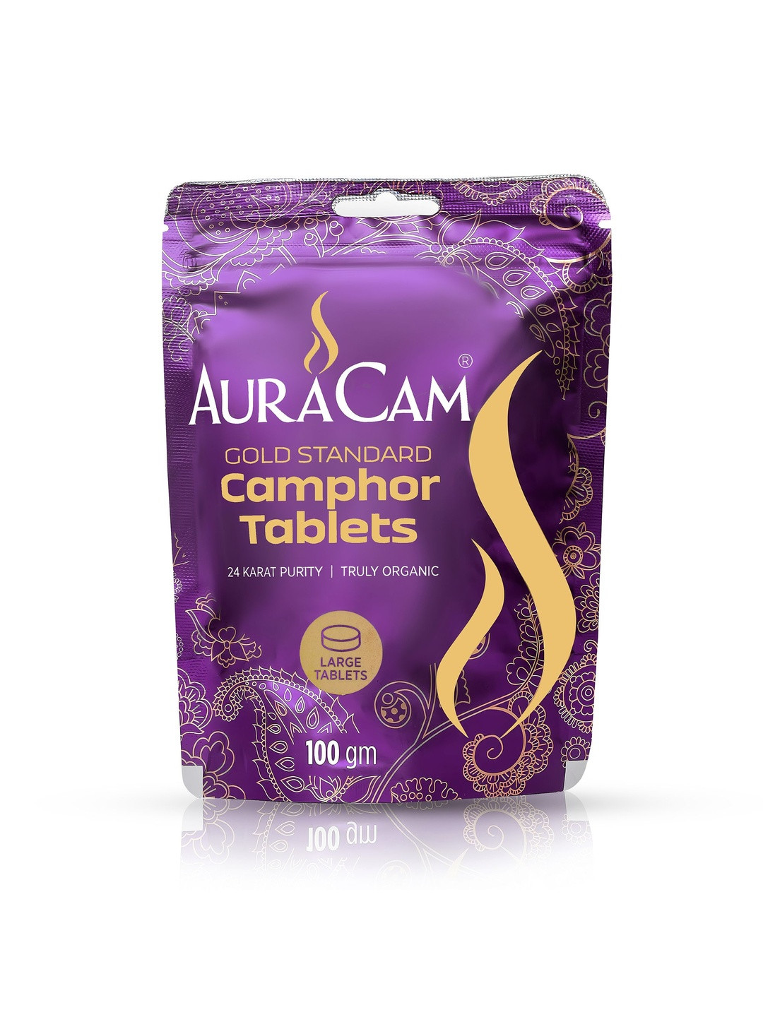 AuraCam Pure Camphor Tablets Pouch-100gm