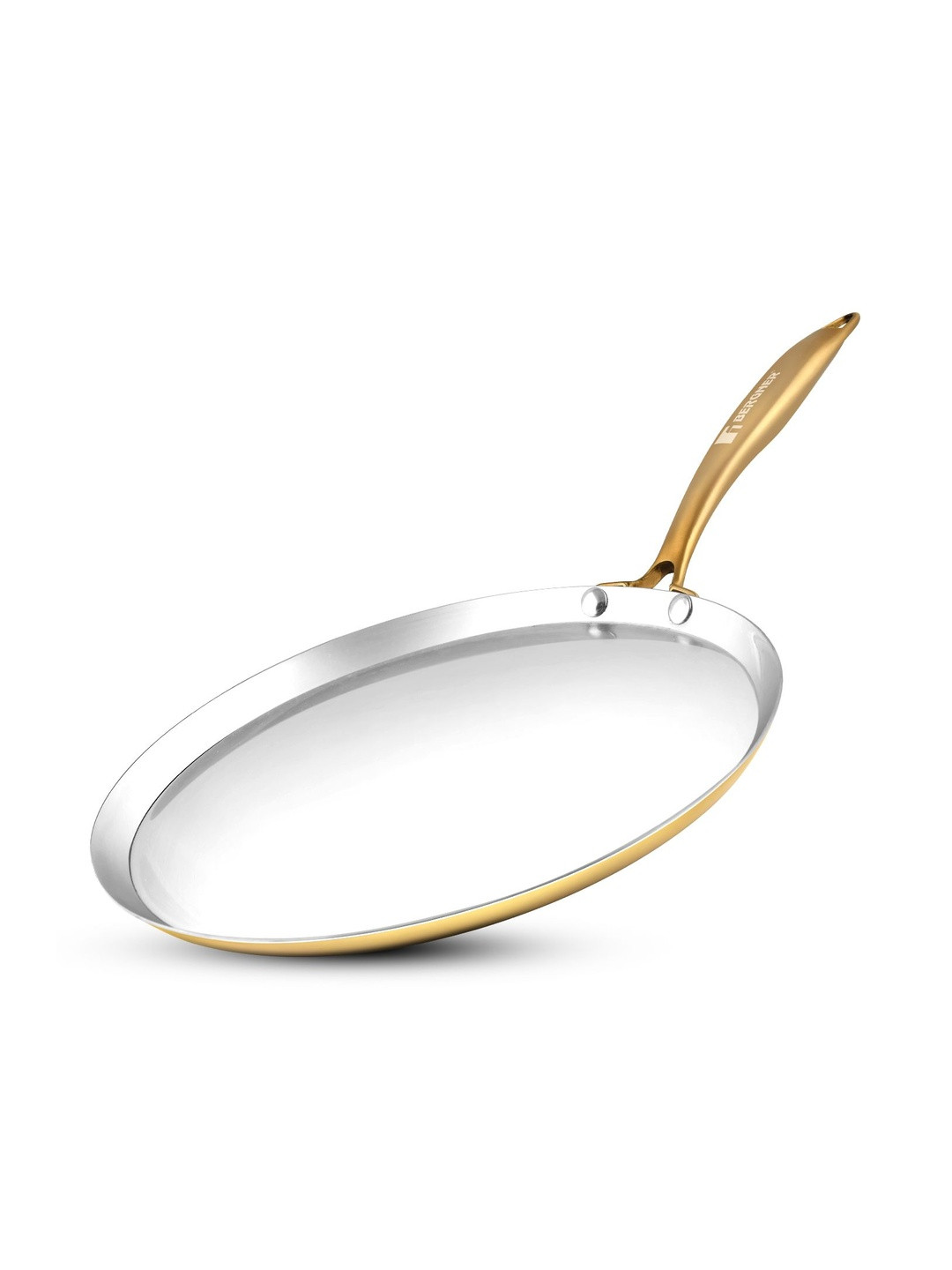BERGNER Peetlam Gold-Toned & Silver-Toned Easy To Clean Dosa Tawa