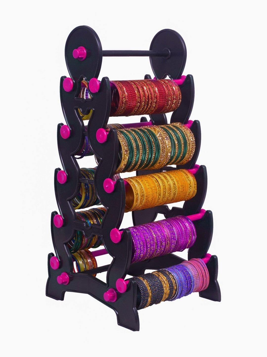 Abirami Kitchen Black & Pink Wardrobe Jewellery Organiser
