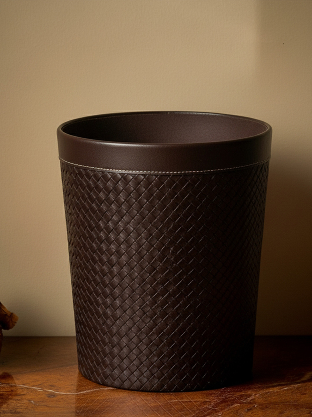 AARVI DECOR STUDIO Brown Chic Waste Bin