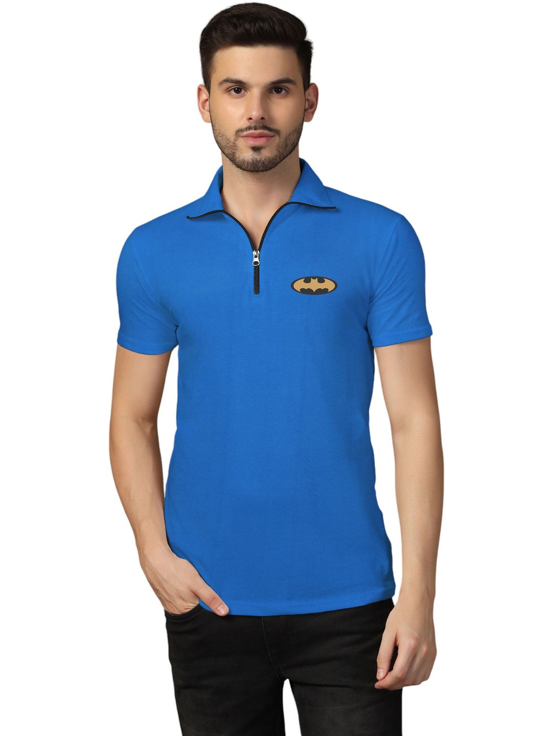 Blisstone Men Superhero Batman Polo Collar T-shirt