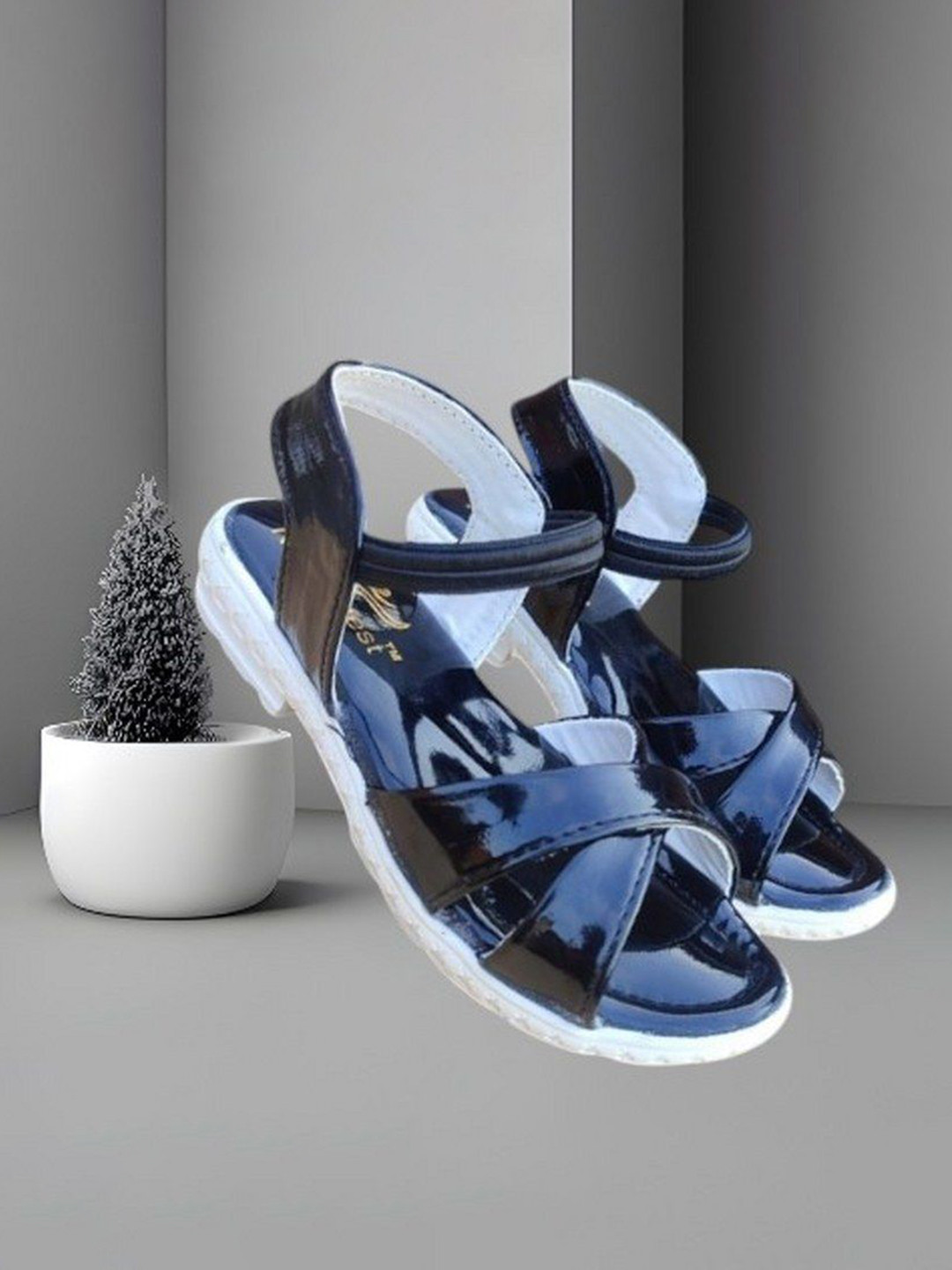 NewLatest Girls Open Toe Flats with Bows
