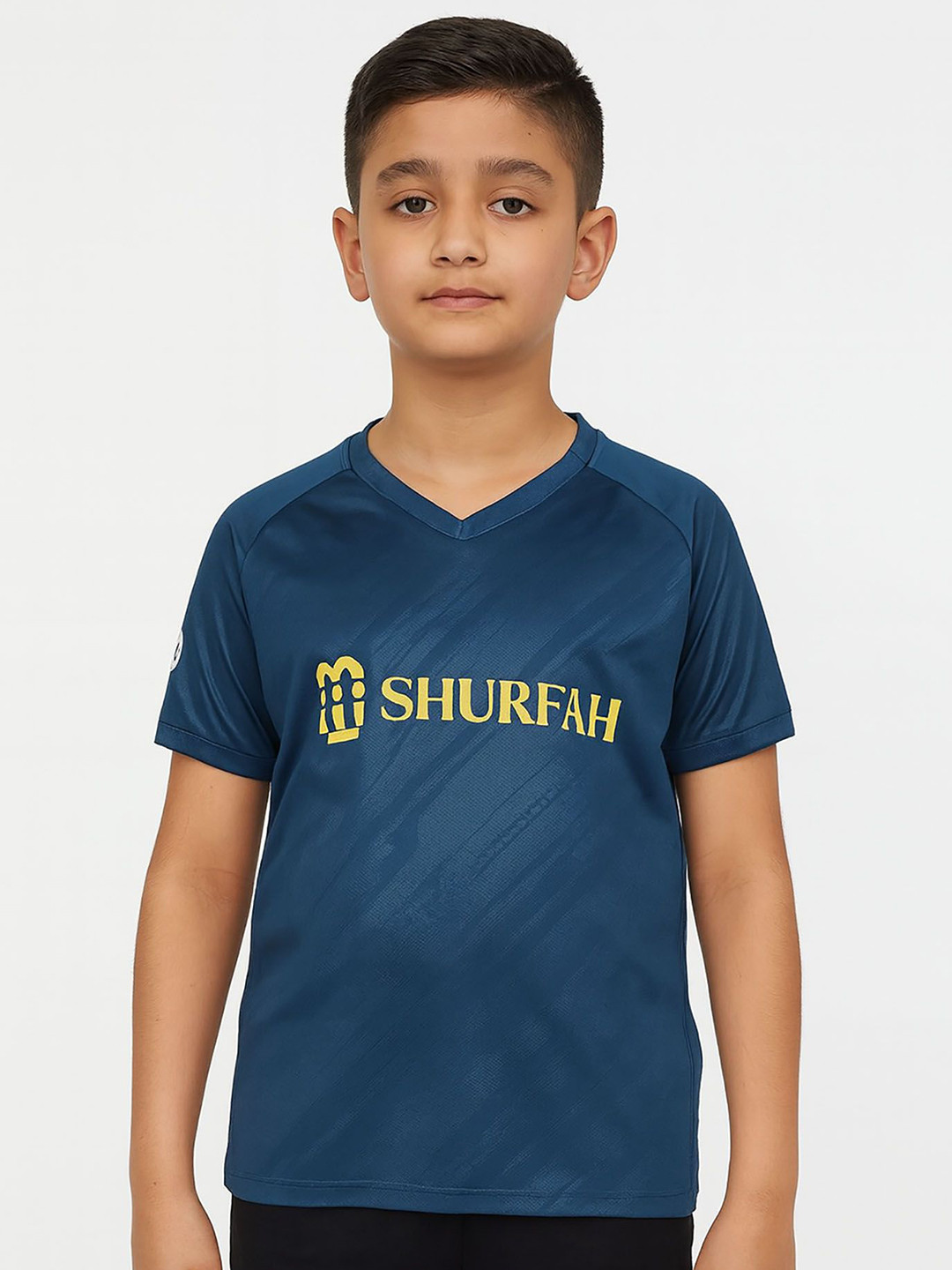 dostitch Boys Al Nassr Cristiano Ronaldo 7 Printed V-Neck Short Sleeves T-Shirt