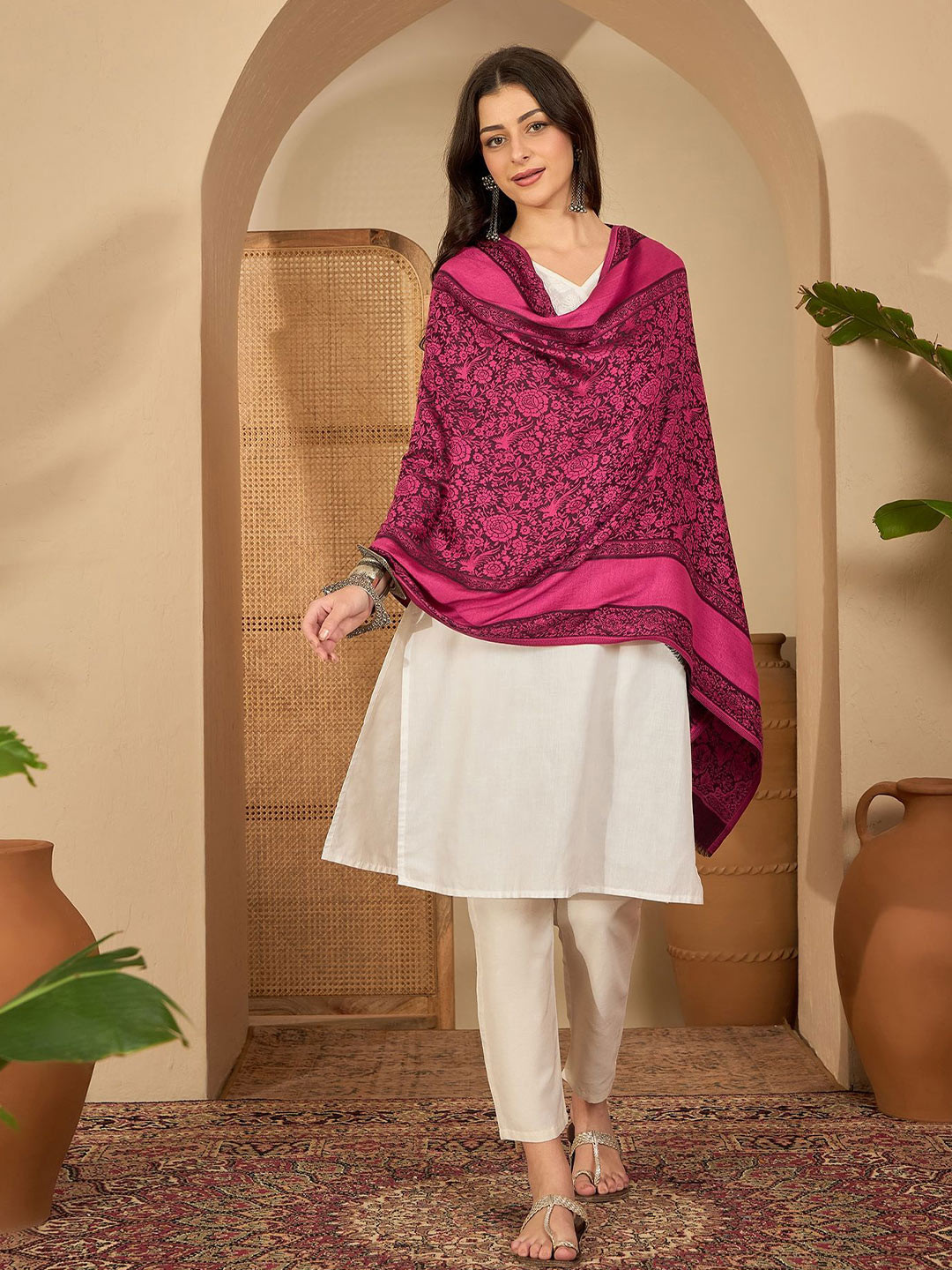 all about you Women Woven Design Stole