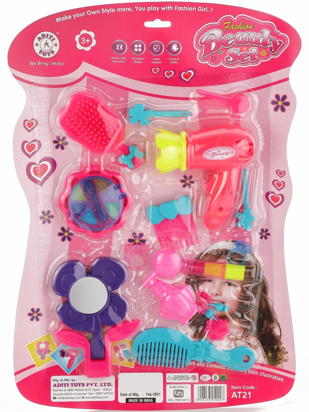 CHANAK Girls BIS Approved Pretend Beauty Kit Playset