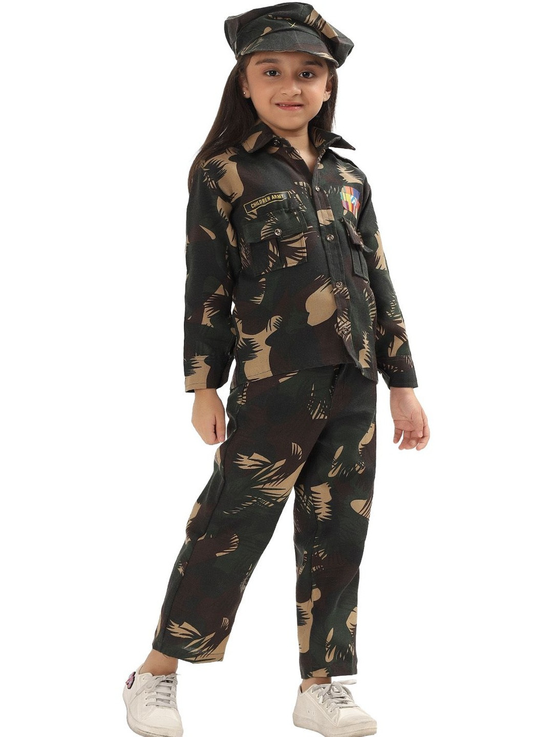BLUSCAILE Kids Printed Military Army Costume