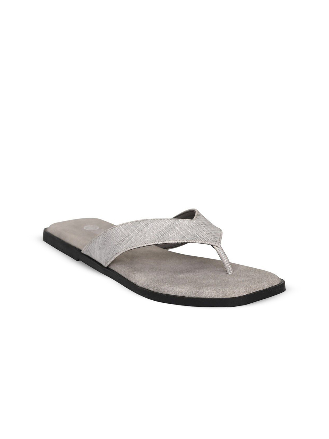 Minx Women Textured T-Strap Flats