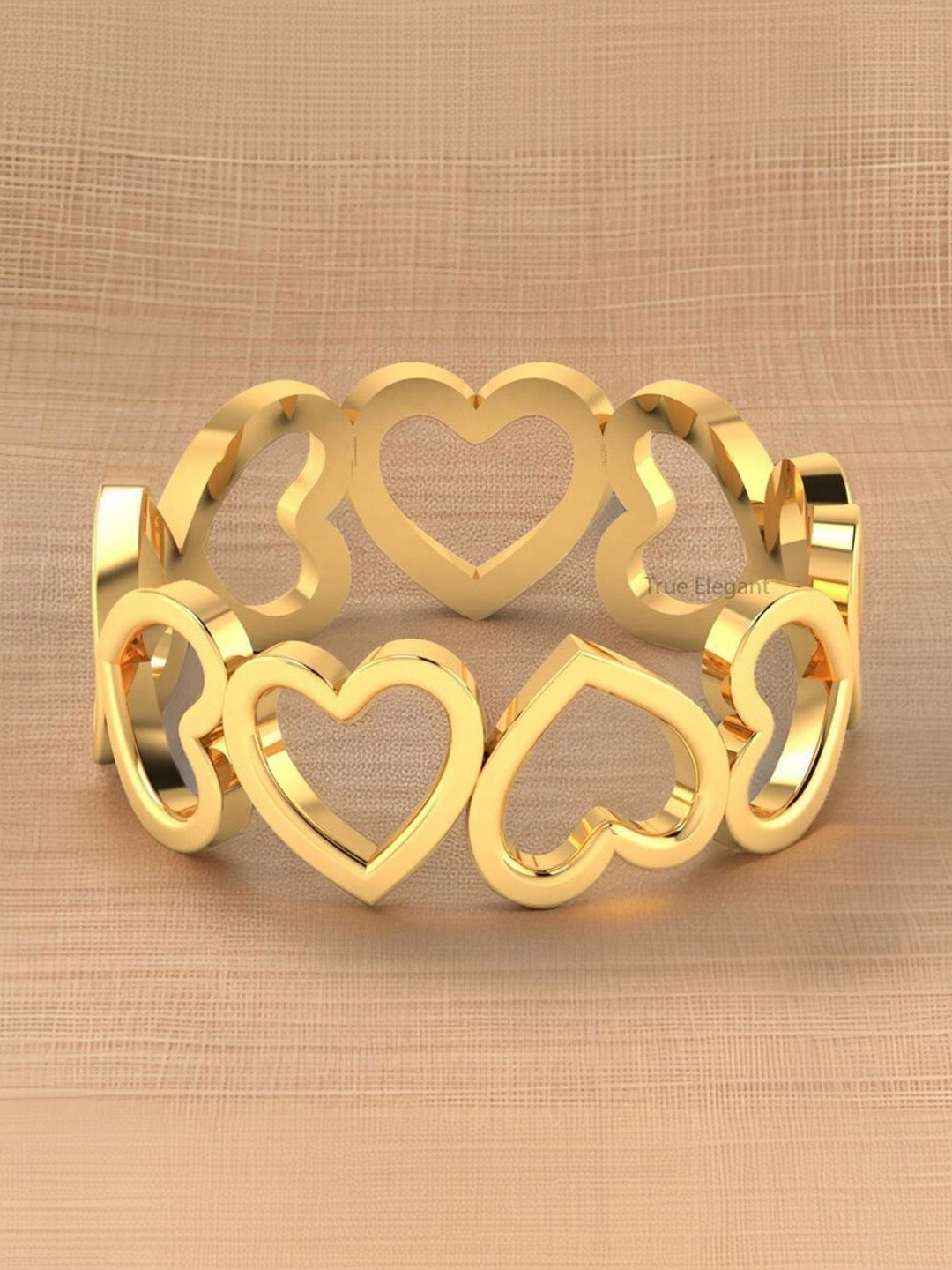 BIANCISTELLE Open Heart Design Finger Ring