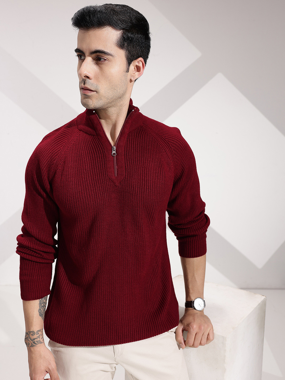 INVICTUS High Neck Pullover Sweater