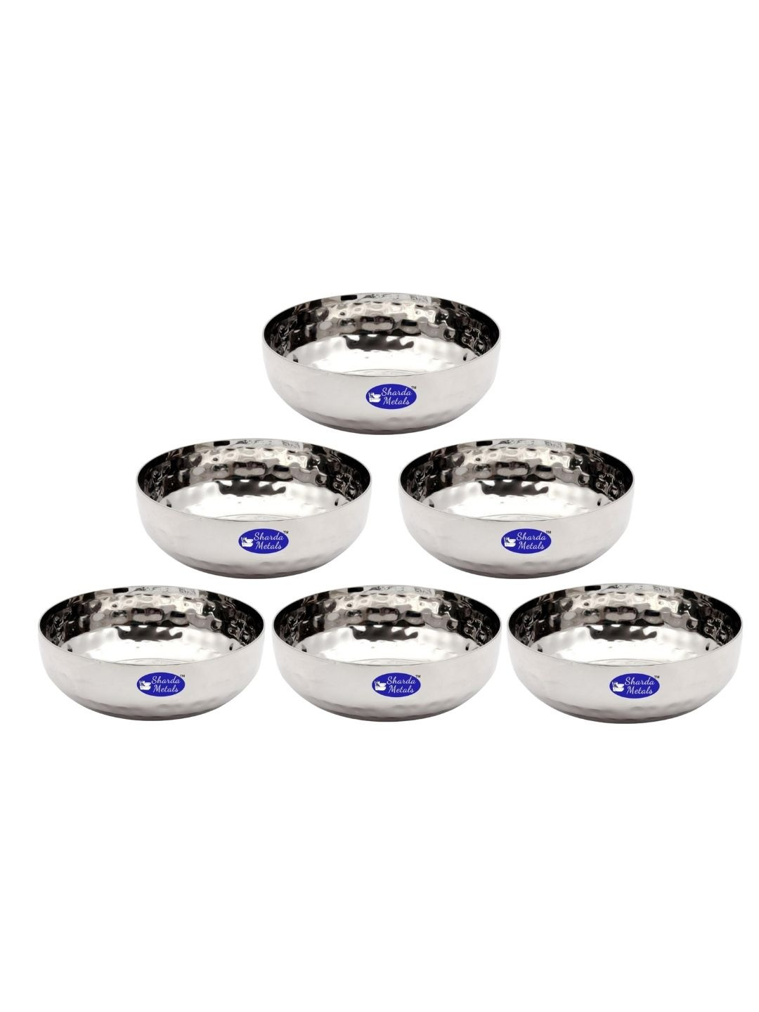 Sharda Metals Stainless Steel 6 Pieces Dishwasher Safe Plates