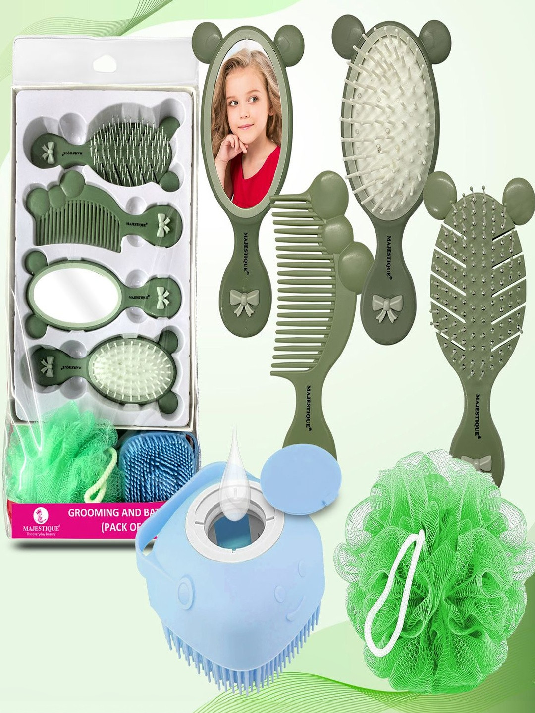 MAJESTIQUE Kids Set Of 6 Grooming & Bath Kit
