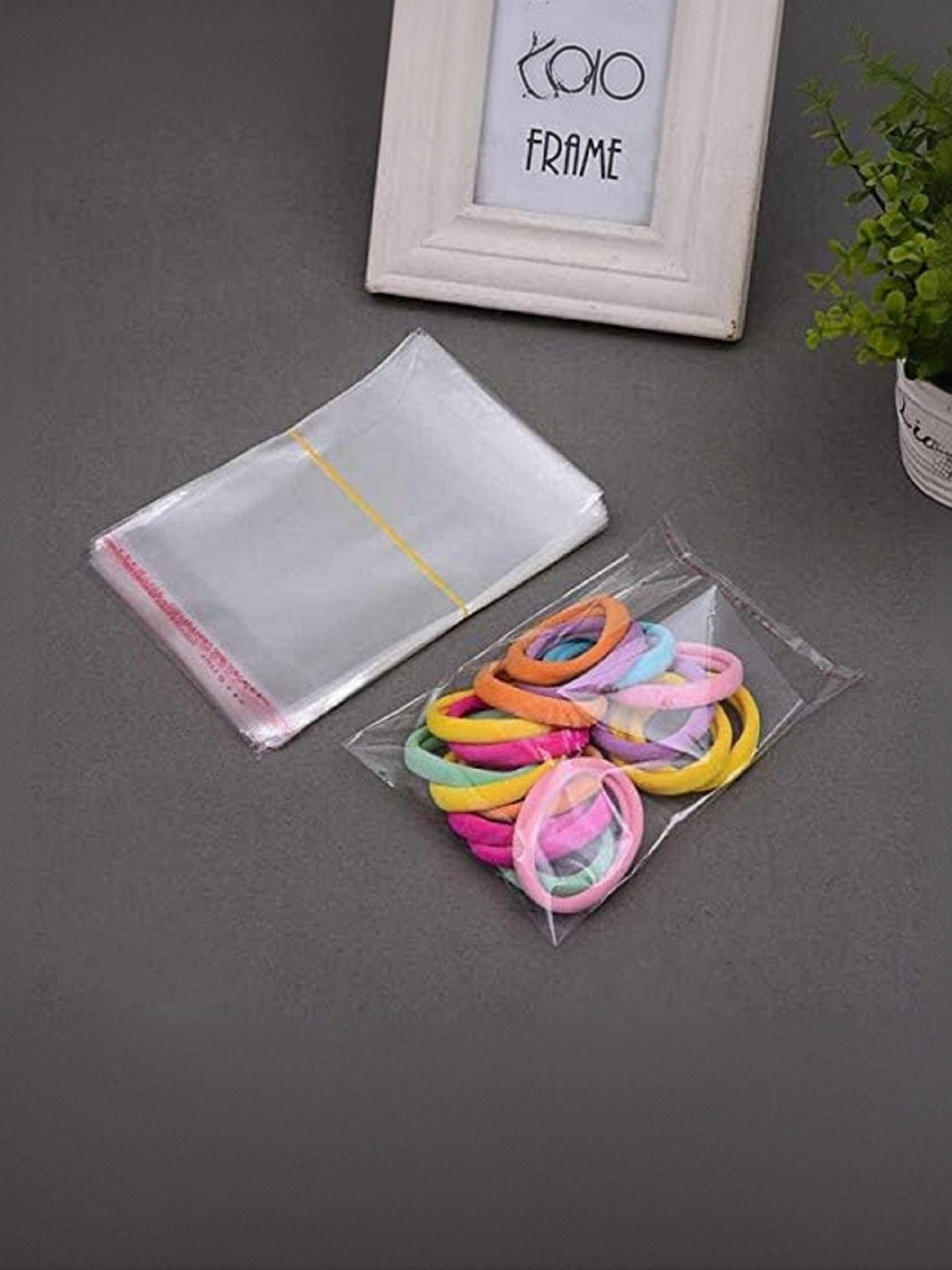 RETAILVIBES Adults-Unisex 50-Pieces Self Adhesive Poly Bag 6x8 Inch