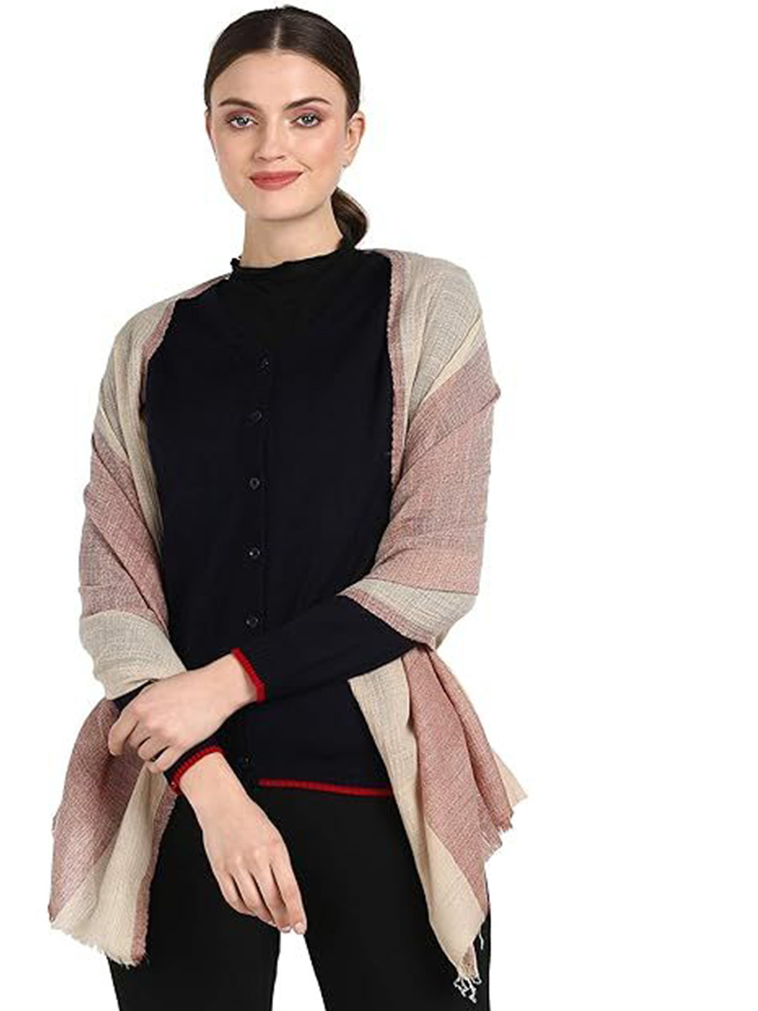 ESSENTIELE Women Woven Design Woollen Stole
