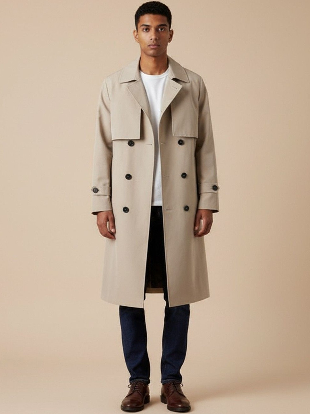 Mast & Harbour Men Double Breasted Longline Coat