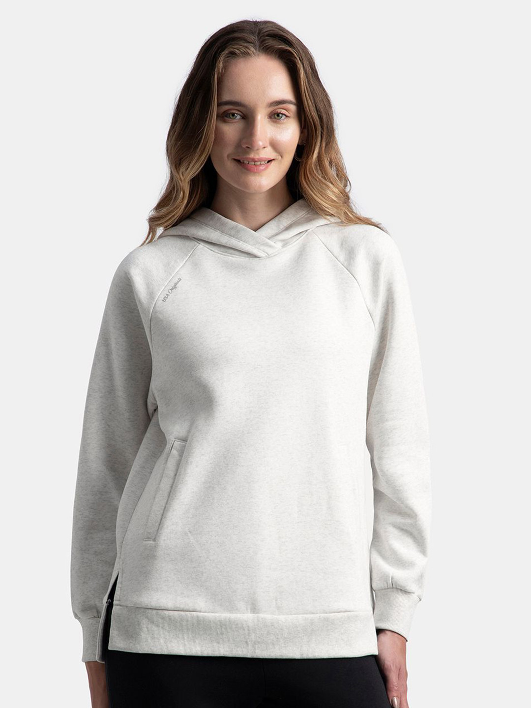 Jockey Super Combed Cotton Rich Fleece Fabric Raglan Sleeve Hoodie Sweatshirt - U107