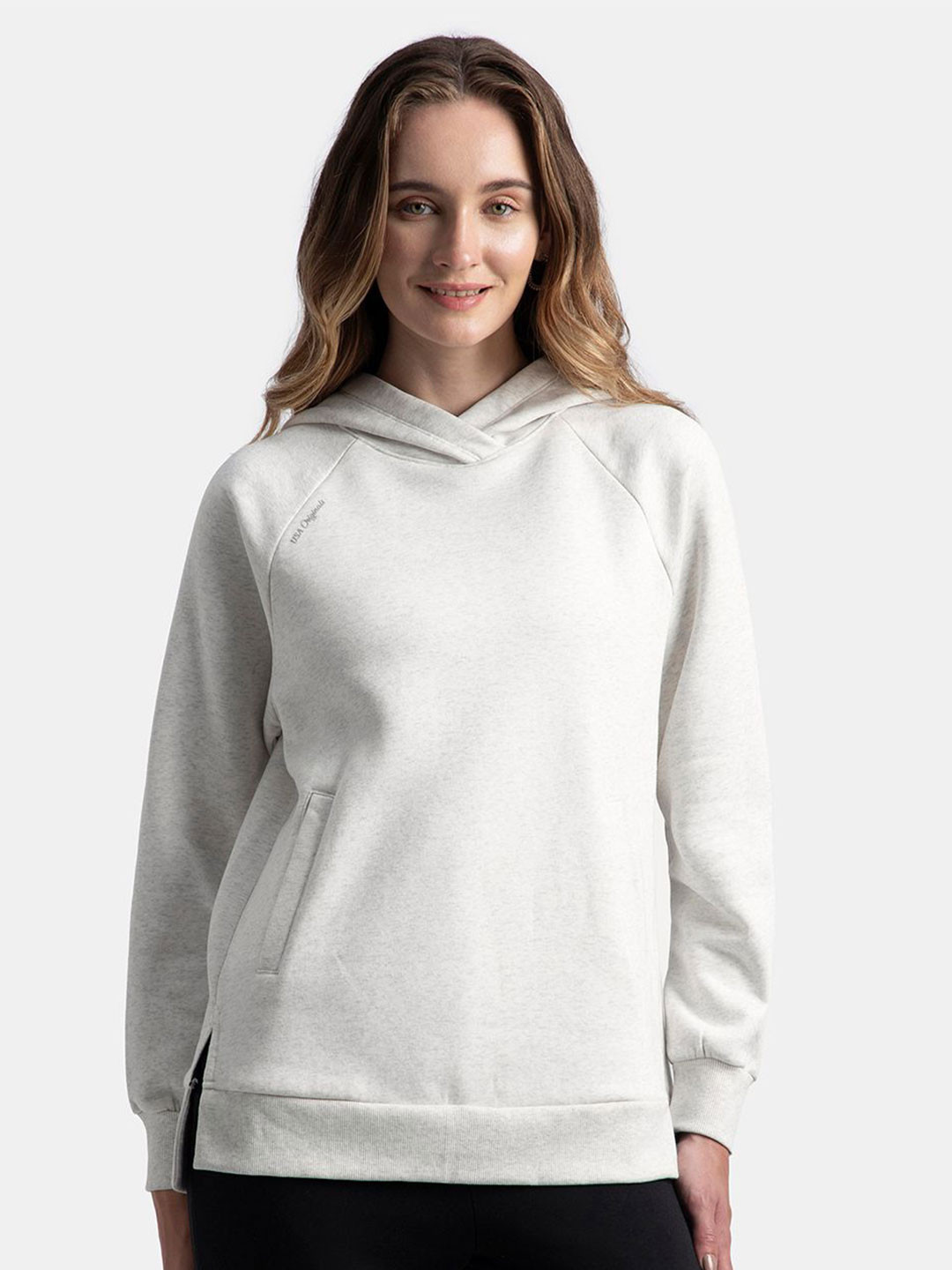 Jockey Super Combed Cotton Rich Fleece Fabric Raglan Sleeve Hoodie Sweatshirt - U107