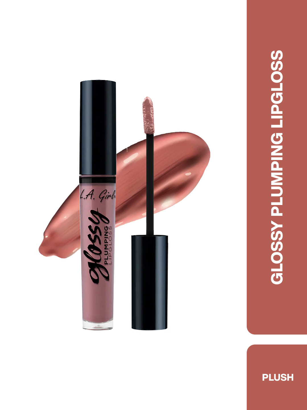L.A Girl Glossy Plumping Lip Gloss with Vitamin E 5 ml - Plush